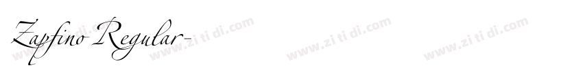 Zapfino Regular字体转换